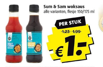 Boni Sum & sam woksaus aanbieding