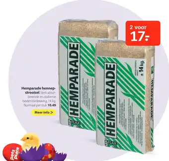 Pets Place Hemparade hennepstrooisel 14kg aanbieding