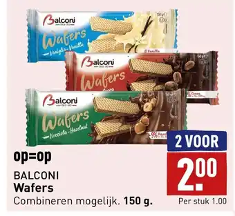 ALDI BALCONI Wafers Combineren mogelijk. 150 g. aanbieding