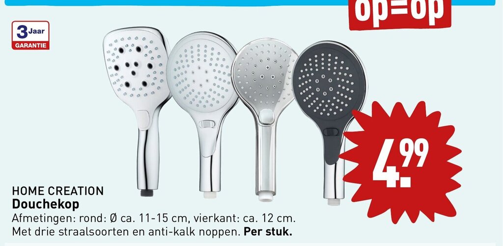 HOME CREATION Douchekop aanbieding bij ALDI