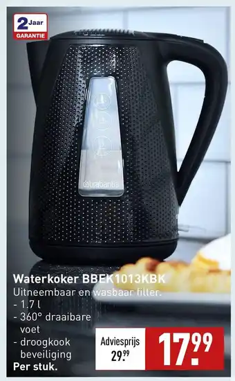 ALDI Waterkoker BBEK1013KBK Uitneembaar en wasbaar filter. aanbieding