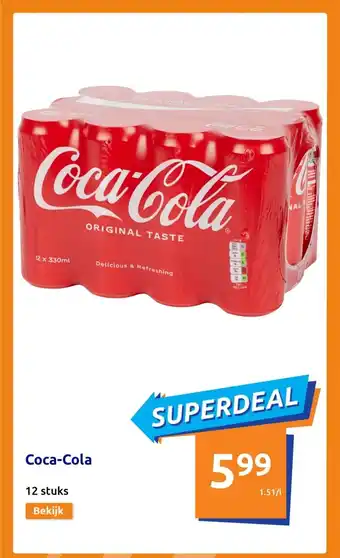 Action Coca-Cola 12 stuks aanbieding