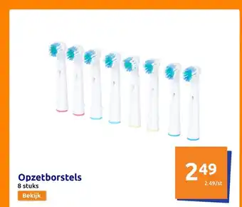 Action Opzetborstels 8 stuks aanbieding