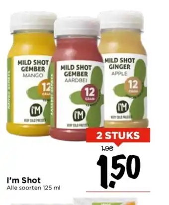 Vomar Voordeelmarkt I'm Shot Alle soorten 125 ml aanbieding