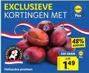 Lidl Hollandse pruimen 500g aanbieding