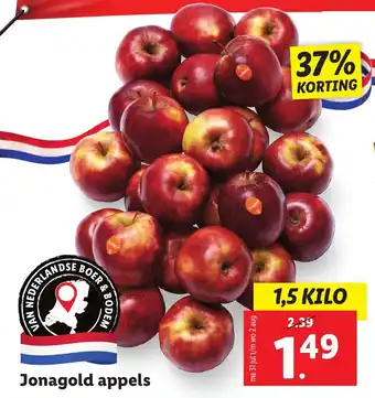 Lidl Jonagold appels 1.5 kilo aanbieding