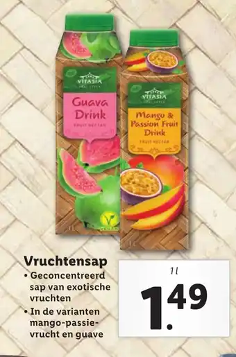 Lidl Vruchtensap 1L aanbieding