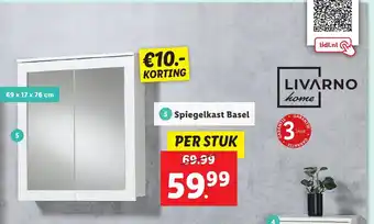 Lidl LIVARNO home  Spiegelkast Basel aanbieding