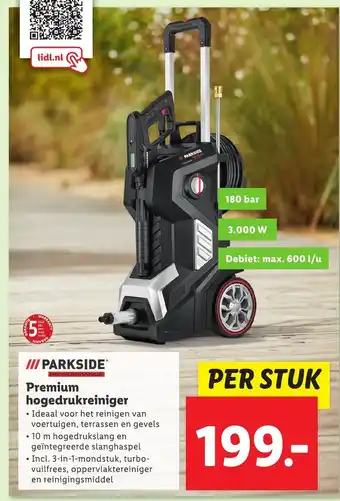 Lidl PARKSIDE Premium hogedrukreiniger aanbieding