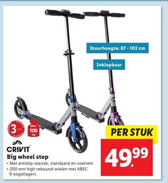 Lidl CRIVIT Big wheel step aanbieding