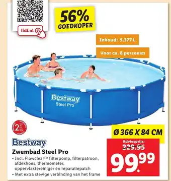 Lidl Bestway Zwembad Steel Pro 366x 84cm aanbieding