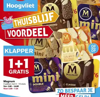 Hoogvliet Magnum 2 pakken met 3 - 10 stuks aanbieding