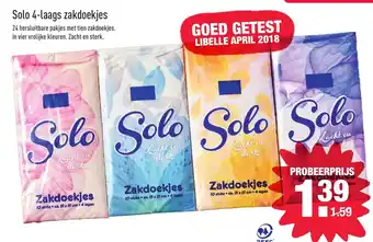 ALDI Solo 4-laags zakdoekjes aanbieding