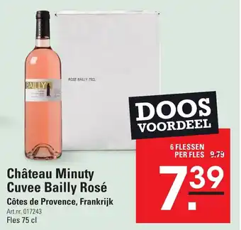 De Kweker Château Minuty Cuvee Bailly Rosé fles 75cl aanbieding