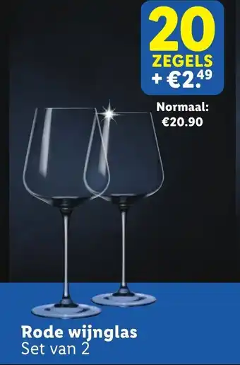 Lidl Rode wijnglas aanbieding