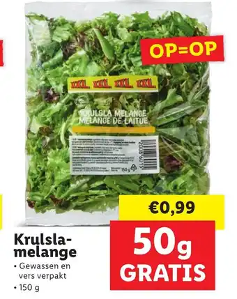 Lidl Krulsla- melange 150g aanbieding