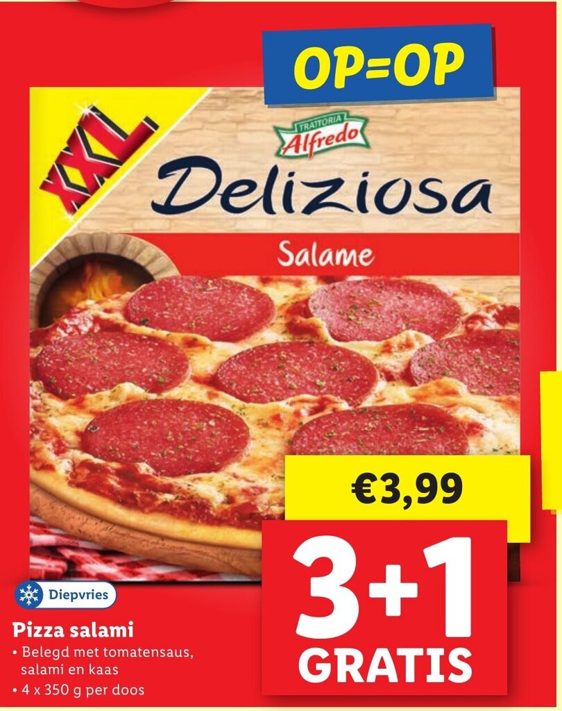 Pizza salami 350g aanbieding bij Lidl