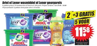 Dirk Ariel of Lenor wasmiddel of Lenor geurparels aanbieding