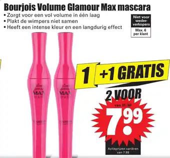 Dirk Bourjois Volume Glamour Max mascara aanbieding