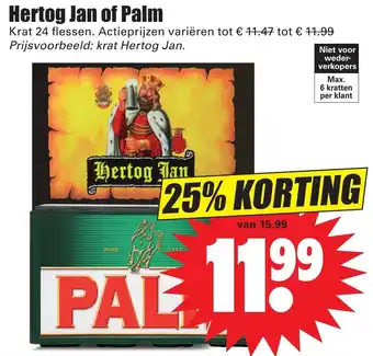 Dirk Hertog Jan of Palm aanbieding