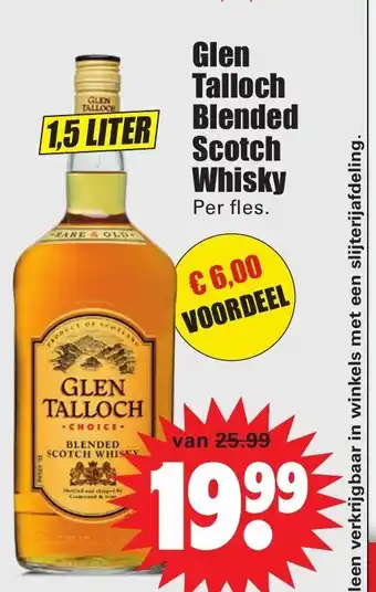 Dirk Glen Talloch Blended Scotch Whisky 1.5 liter aanbieding