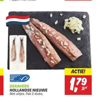 Dekamarkt DEKAVERS HOLLANDSE NIEUWE Met uitjes. Pak 2 stuks. aanbieding