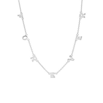 Bol.com Lucardi dames ketting forever - echt zilver - ketting - cadeau - 45 cm - zilverkleurig aanbieding