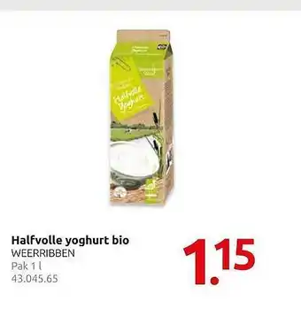 Hocras Weerribben Halfvolle Yoghurt Bio 1 liter aanbieding