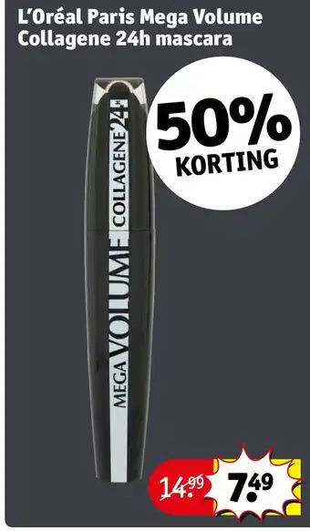 Kruidvat L'Oréal Paris Mega Volume Collagene 24h mascara aanbieding