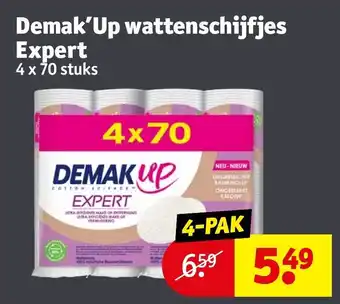 Kruidvat Demak Up wattenschijfjes Expert 4 x 70 stuks aanbieding