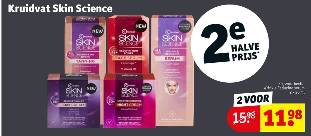 Kruidvat Skin Science aanbieding bij Kruidvat