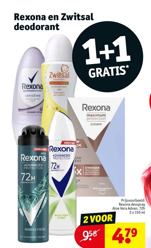Rexona en Zwitsal deodorant aanbieding bij Kruidvat