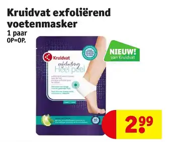 Kruidvat Kruidvat exfoliërend voetenmasker  1 paar aanbieding