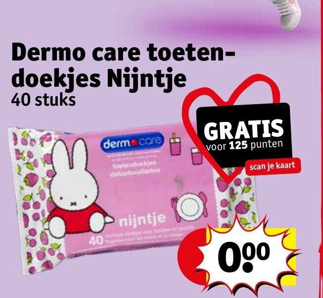 Dermo care toetendoekjes Nijntje aanbieding bij Kruidvat