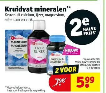 Kruidvat Kruidvat mineralen* Keuze uit calcium, ijzer, magnesium, selenium en zink aanbieding