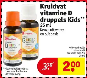 Kruidvat Kruidvat vitamine D druppels Kids** 25ml aanbieding