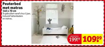 Kruidvat Peuterbed met matras 140 x 70 cm aanbieding