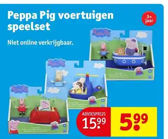 Kruidvat Peppa Pig voertuigen speelset aanbieding