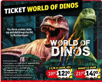 Kruidvat TICKET WORLD OF DINOS VANAF 12 JAAR aanbieding