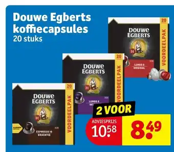 Kruidvat Douwe Egberts koffiecapsules 2 voor aanbieding