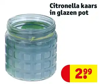 Kruidvat Citronella kaars in glazen pot aanbieding