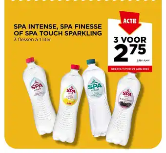 Jumbo SPA INTENSE, SPA FINESSE OF SPA TOUCH SPARKLING 3 flessen à 1 liter aanbieding