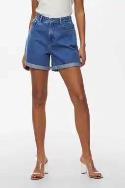 Wehkamp Only high waist mom short onlvega blauw aanbieding
