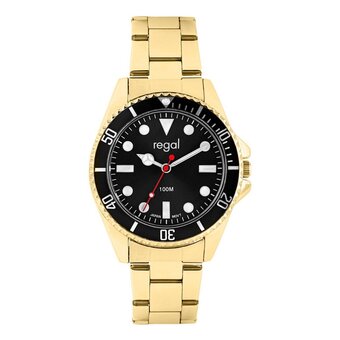 Bol.com Regal heren horloge met goudkleurige stalen band aanbieding