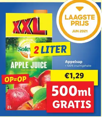 Lidl Appelsap 500 ml aanbieding