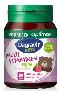 De Online Drogist Dagravit kids natural multivitaminen framboos kauwtabletten 60ktb aanbieding
