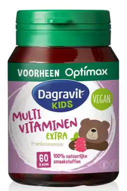 De Online Drogist Dagravit kids natural multivitaminen framboos kauwtabletten 60ktb aanbieding