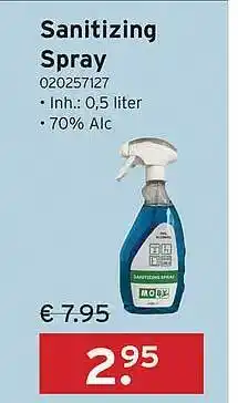 Heuts Sanitizing Spray 0,5 liter aanbieding