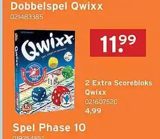 Heuts Dobbelspel Qwixx aanbieding