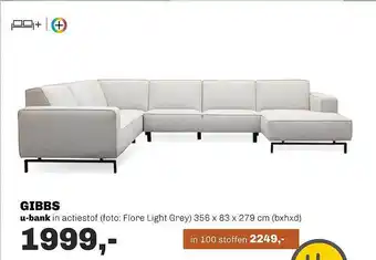 Trendhopper Gibbs U-bank 356x83x279 cm aanbieding